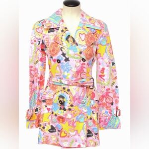 Fiorucci Vintage Pink Angel avant garde print jacket.